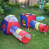 4pcs Colorful Pop-Up Play Tent & Tunnel Set for Youngsters - Non-Toxic, Easy Assembly, Indoor/Outdoor Funhouse with Storage Bag - Ideal Birthday Gift for Boys & Girls, Youngsters-Friendly, Red & Blue, Kid Toys